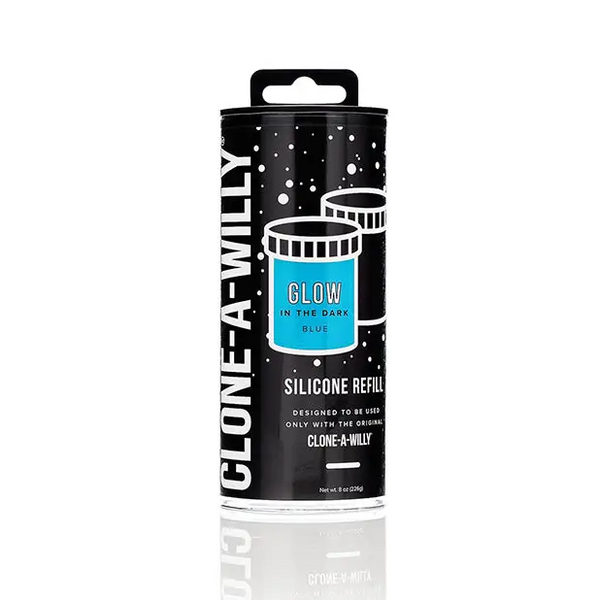 Clone-A-Willy Silicone Glow In The Dark Refill - Blue - Dongs & Dildos