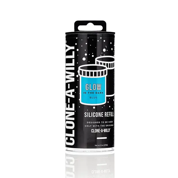 Clone-A-Willy Silicone Glow In The Dark Refill - Blue - Dongs & Dildos