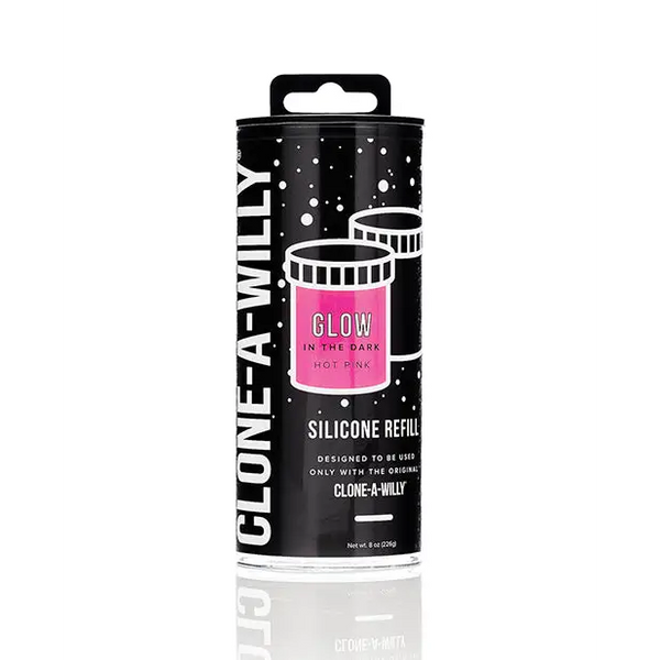 Clone-A-Willy Silicone Glow In The Dark Refill - Hot Pink - Dongs & Dildos