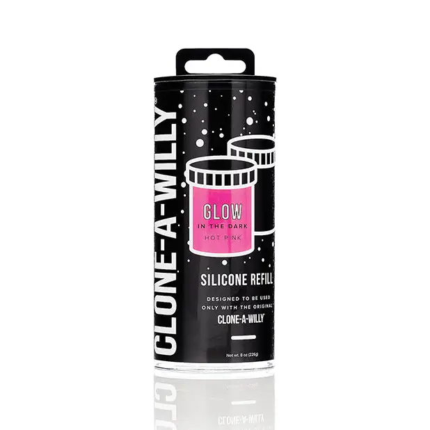 Clone-A-Willy Silicone Glow In The Dark Refill - Hot Pink - Dongs & Dildos