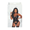 Club Candy Basque & Cheeky Panty Black S/M - Lingerie - Packaged