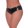 Club Candy Low Rise Split Crotch Boy Short Black QN - Lingerie - Plus/Queen - Packaged