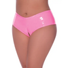 Club Candy Low Rise Split Crotch Boy Short Pink QN - Lingerie - Plus/Queen - Packaged