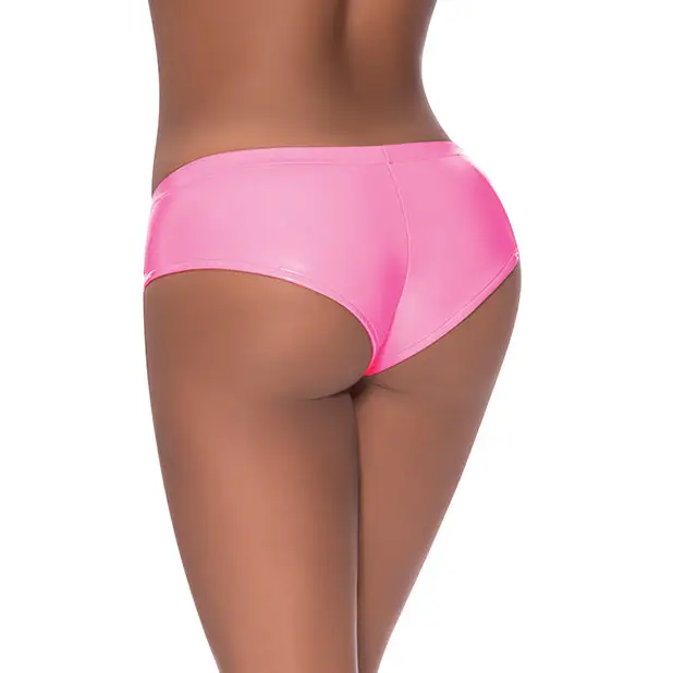 Club Candy Low Rise Split Crotch Boy Short Pink S/M - Lingerie - Packaged