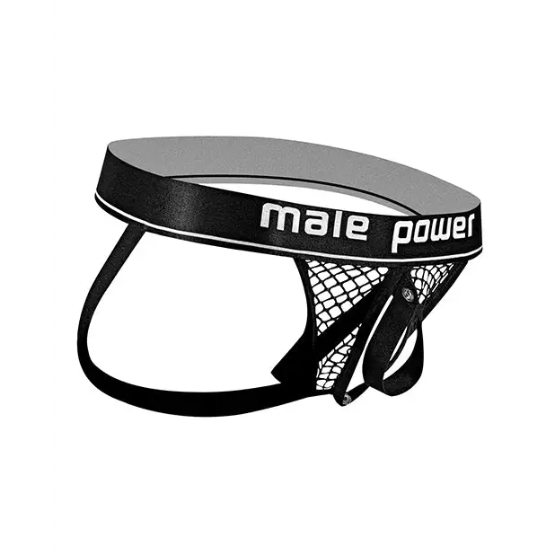 Cock Pit Fishnet Cock Ring Jock Black L/XL - Lingerie - Packaged