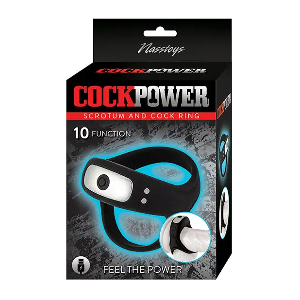 Cockpower Scrotum and Cock Ring - Black