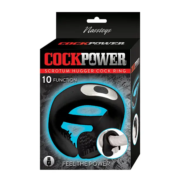 Cockpower Scrotum Hugger Cock Ring - Black