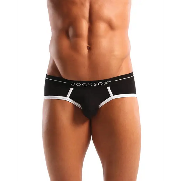 Cocksox Contour Pouch Sports Brief Black LG - Lingerie - Hanging