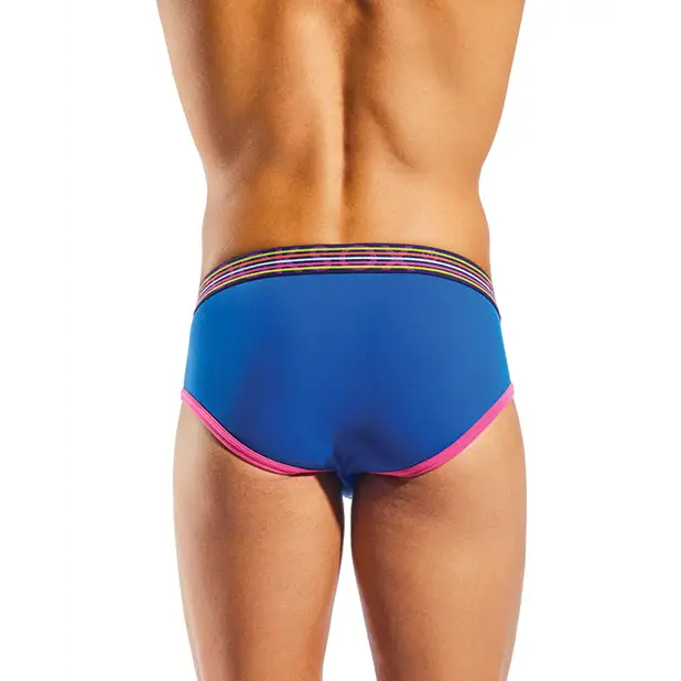 Cocksox Contour Pouch Sports Brief Electro Blue SM - Lingerie - Hanging