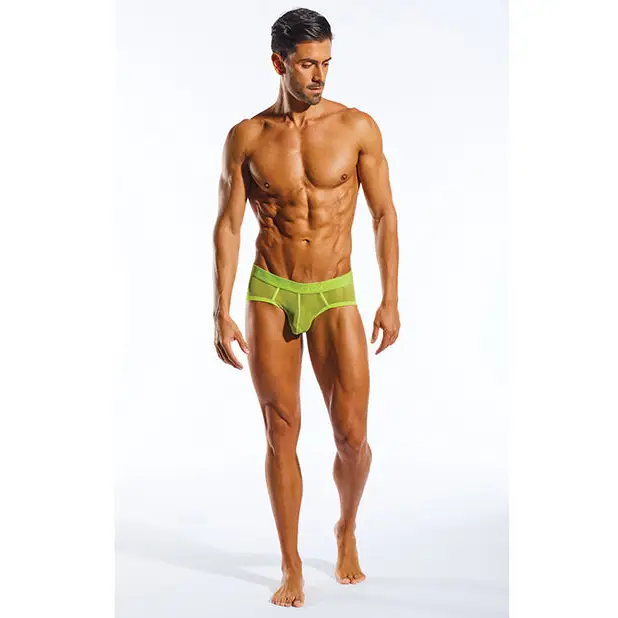 Cocksox Mesh Contour Pouch Sports Brief Citrus Green MD - Lingerie - Hanging