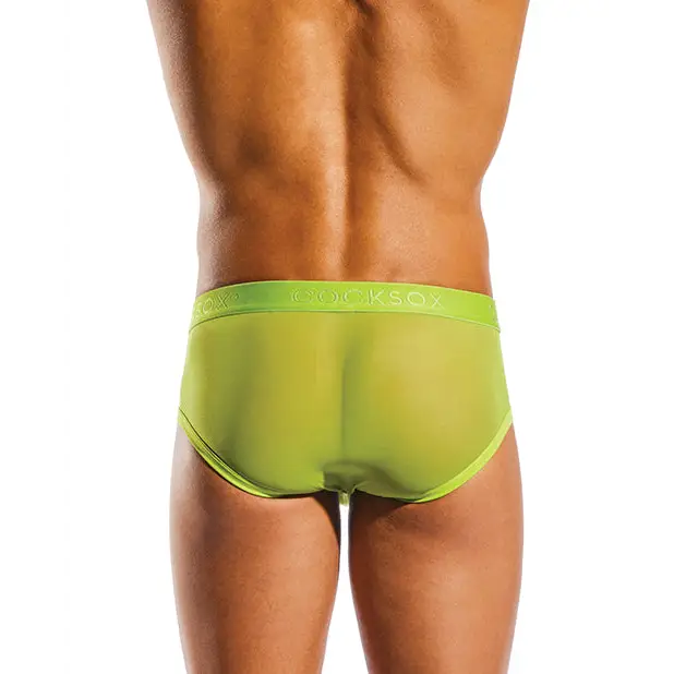 Cocksox Mesh Contour Pouch Sports Brief Citrus Green MD - Lingerie - Hanging