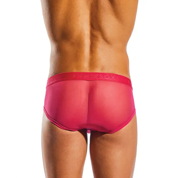 Cocksox Mesh Contour Pouch Sports Brief Fresia Pink XL - Lingerie - Hanging