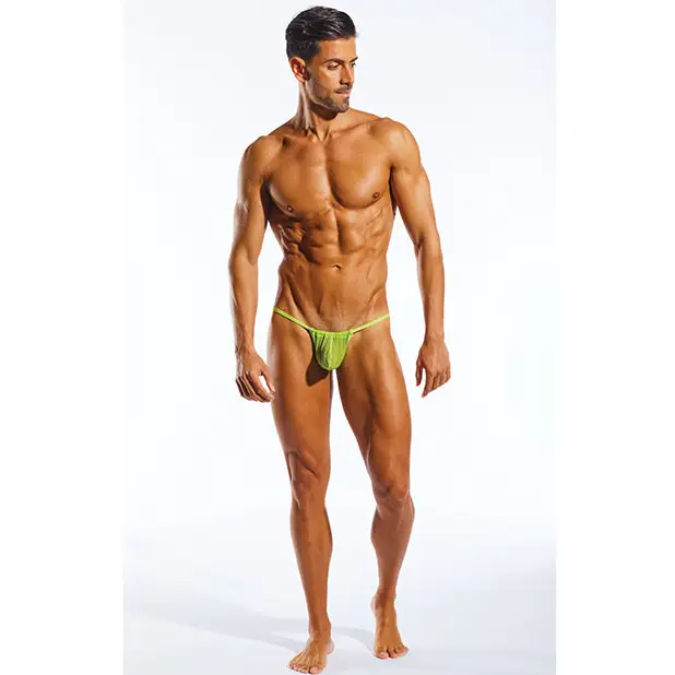 Cocksox Mesh Enhancing Pouch Slingshot Citrus Green SM - Lingerie - Hanging