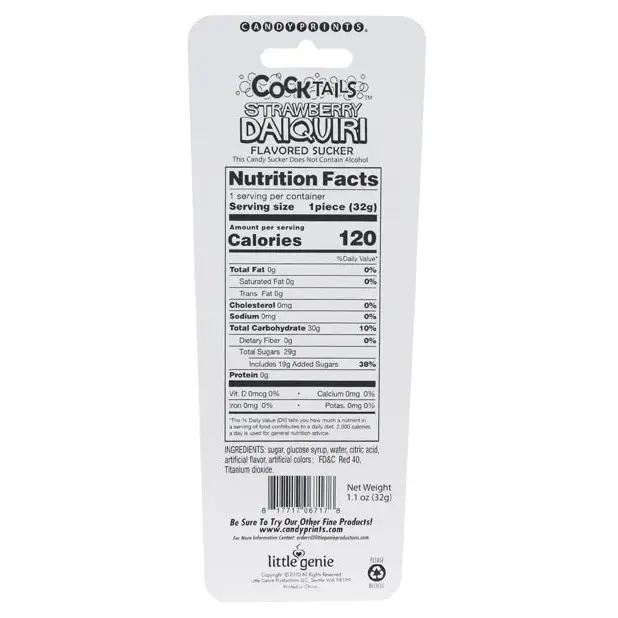 Cocktails Flavored Sucker - Strawberry Daiquiri - Bachelorette & Party Supplies