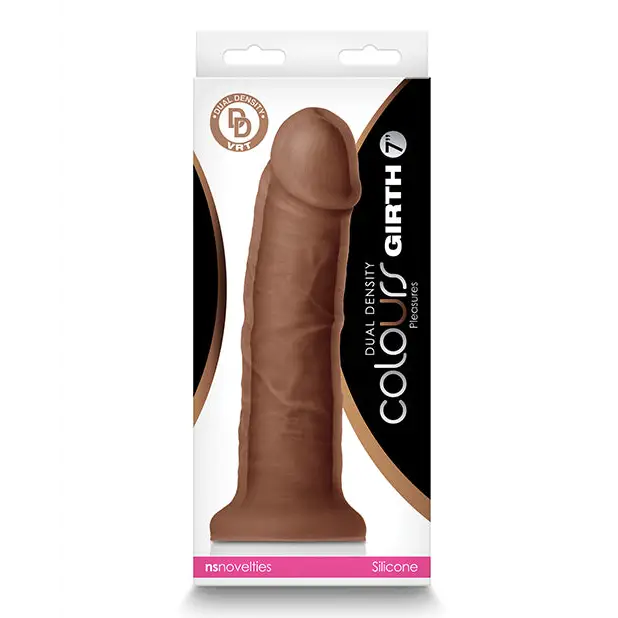 Colours Dual Density 7’’ Dildo - Brown - Dongs & Dildos