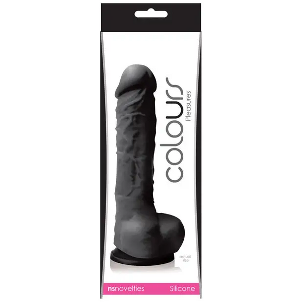 Colours Pleasures 5’’ Dildo w/Suction Cup - Black - Dongs & Dildos