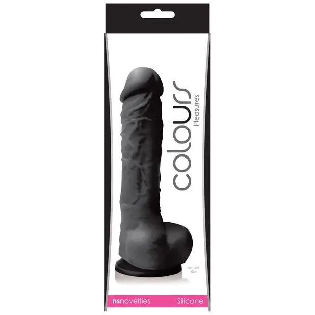 Colours Pleasures 5’’ Dildo w/Suction Cup - Black - Dongs & Dildos