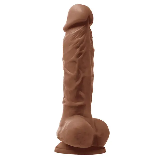 Colours Pleasures 5’’ Dildo w/ Suction Cup - Brown - Dongs & Dildos