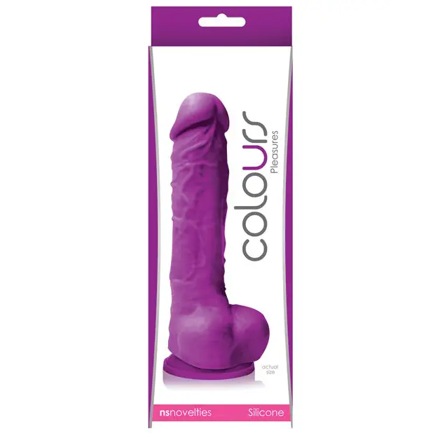 Colours Pleasures 5’’ Dildo w/Suction Cup - Purple - Dongs & Dildos
