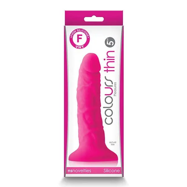 Colours Pleasures 5’’ Thin Dildo - Pink - Dongs & Dildos