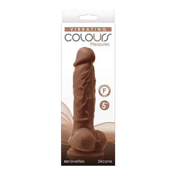 Colours Pleasures 5’’ Vibrating Dildo - Brown - Vibrators