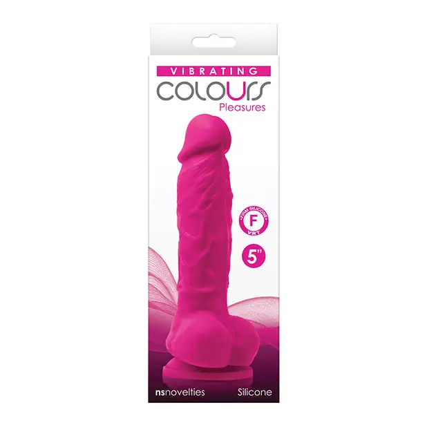 Colours Pleasures 5’’ Vibrating Dildo - Pink - Vibrators