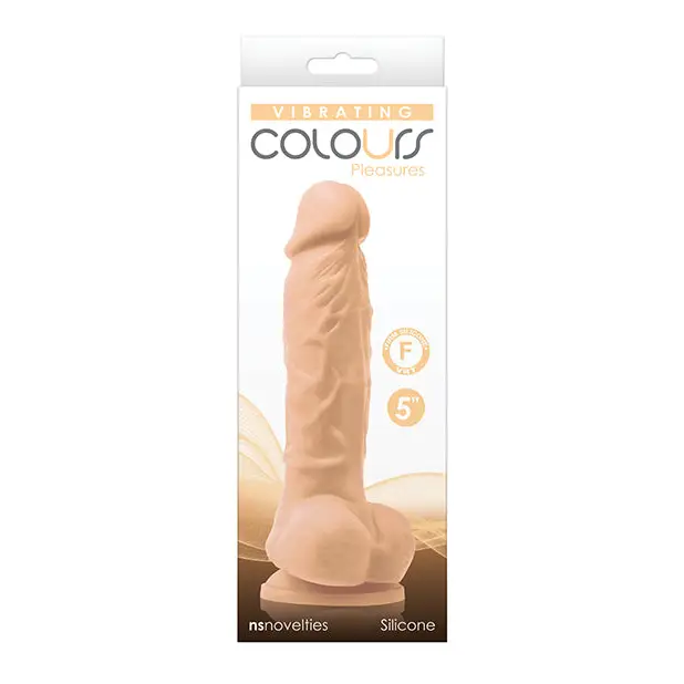 Colours Pleasures 5’’ Vibrating Dildo - White - Vibrators