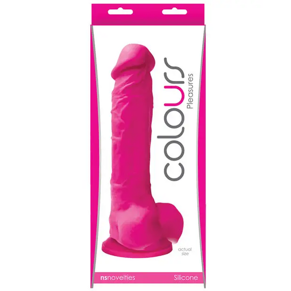 Colours Pleasures 8’’ Dildo w/Suction Cup - Pink - Dongs & Dildos