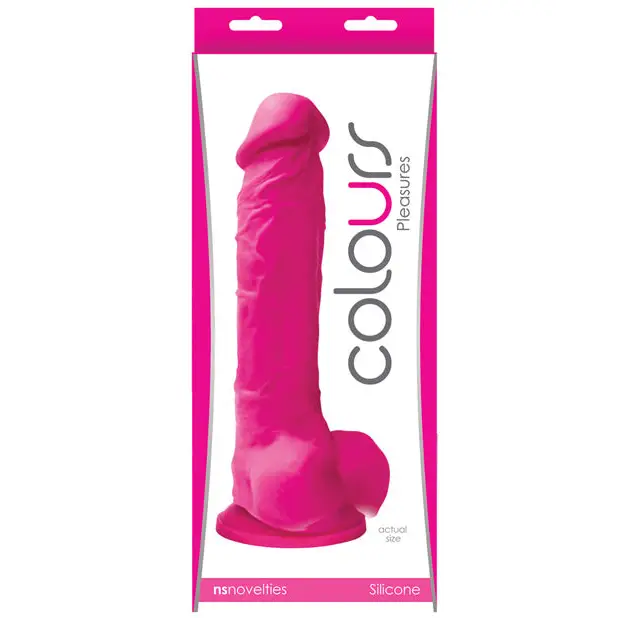 Colours Pleasures 8’’ Dildo w/Suction Cup - Pink - Dongs & Dildos