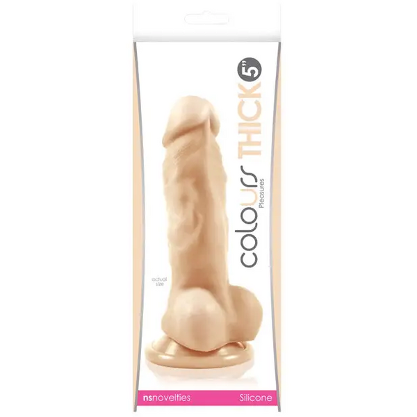 Colours Pleasures Thick 5’’ Dildo - White - Dongs & Dildos