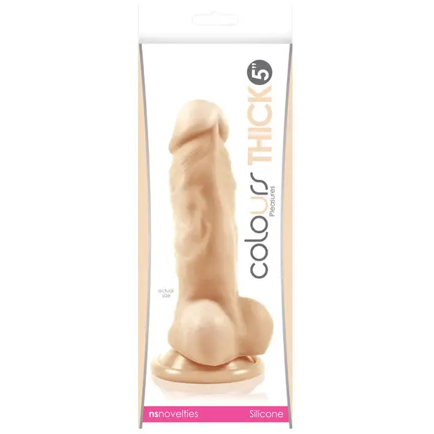 Colours Pleasures Thick 5’’ Dildo - White - Dongs & Dildos