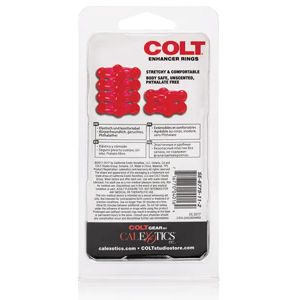 COLT Enhancer Rings - Red - Gay & Lesbian Products