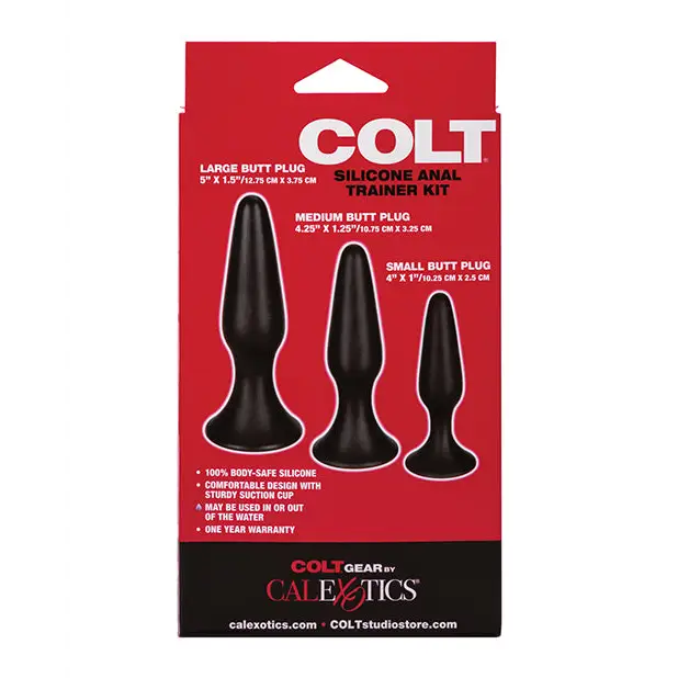 COLT Silicone Anal Trainer Kit - Black - Gay & Lesbian Products