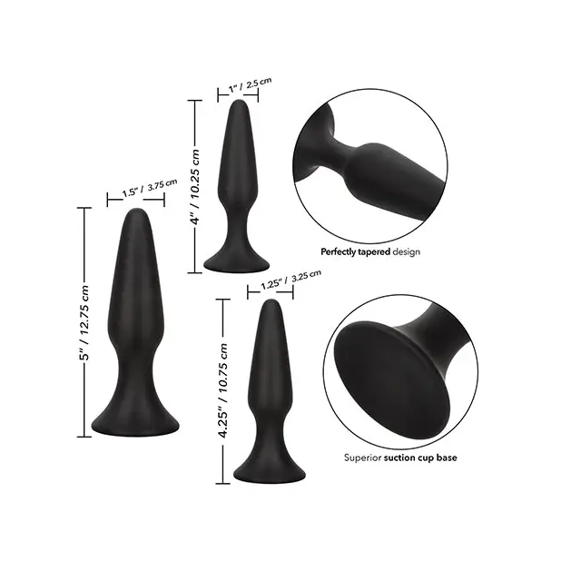 COLT Silicone Anal Trainer Kit - Black - Gay & Lesbian Products