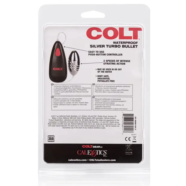 COLT Turbo Bullet Waterproof - Silver - Gay & Lesbian Products