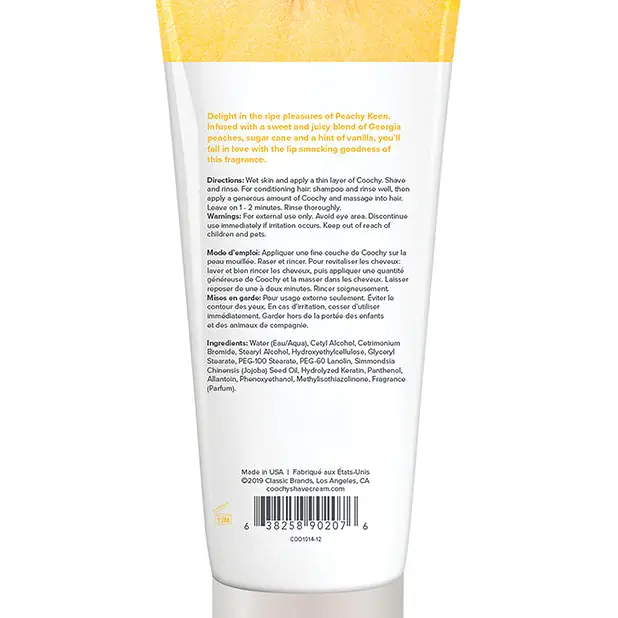 COOCHY Shave Cream - 12.5 oz Peachy Keen - Body & Bath Products
