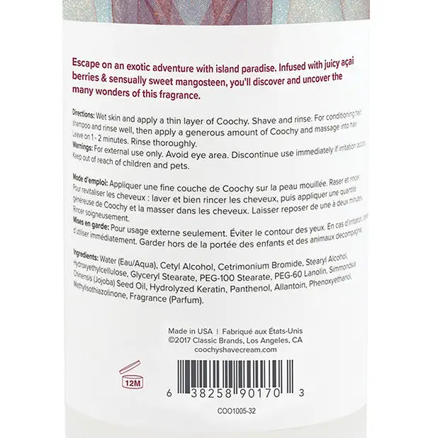 COOCHY Shave Cream - 32 oz Island Paradise - Body & Bath Products