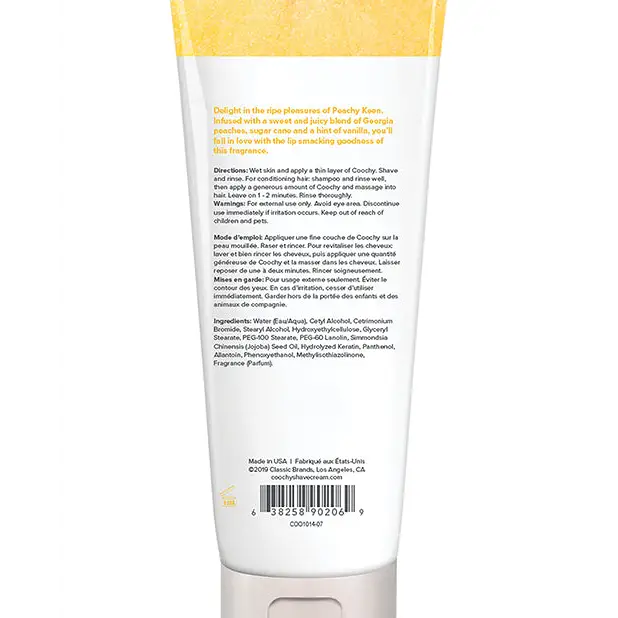 COOCHY Shave Cream - 7.2 oz Peachy Keen - Body & Bath Products