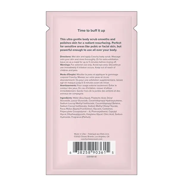 COOCHY Ultra Smoothing Body Scrub Foil -.35 oz Mango Coconut - Body & Bath Products