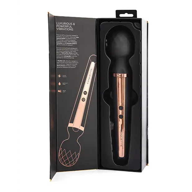 Coquette The Queen Wand - Black/Rose Gold - Massage Products