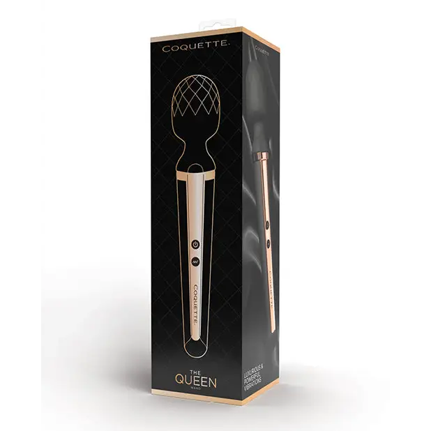 Coquette The Queen Wand - Black/Rose Gold - Massage Products