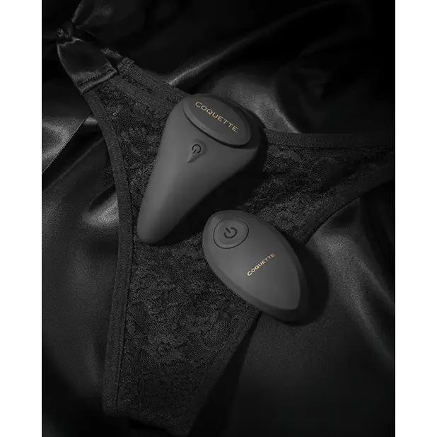 Coquette The Secret Panty Vibe - Black/Rose Gold - Stimulators