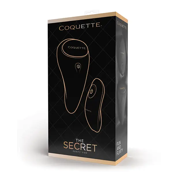 Coquette The Secret Panty Vibe - Black/Rose Gold - Stimulators