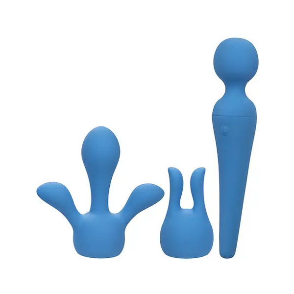 Couture Collection Body Wand Vibrator Kit - Blue - Massage Products