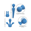 Couture Collection Body Wand Vibrator Kit - Blue - Massage Products