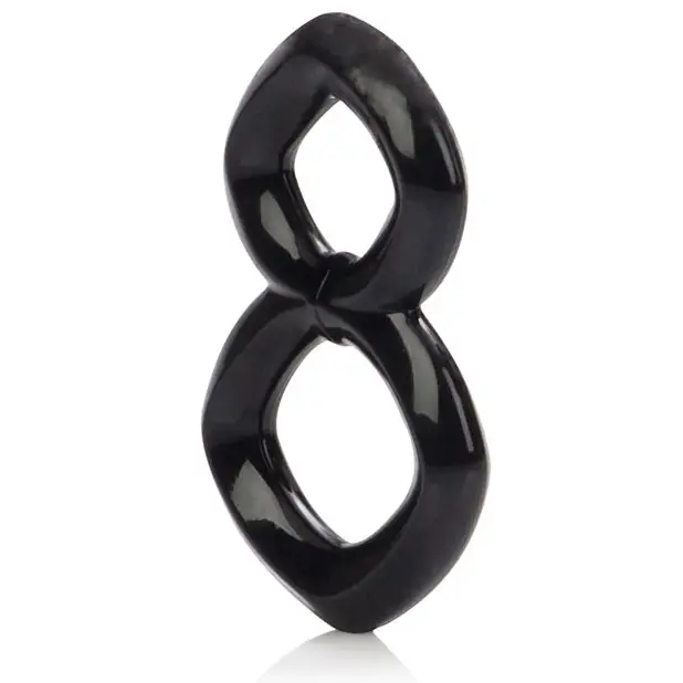 Crazy 8 Enhancer Double Cock Ring - Black - Penis Enhancement