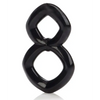 Crazy 8 Enhancer Double Cock Ring - Black - Penis Enhancement