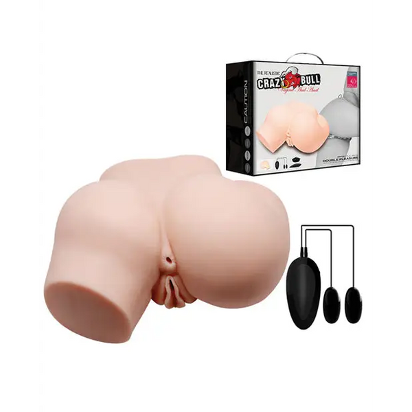 Crazy Bull Double Pleasure Vagina/Anal Masturbator - Ivory - Dolls & Masturbators