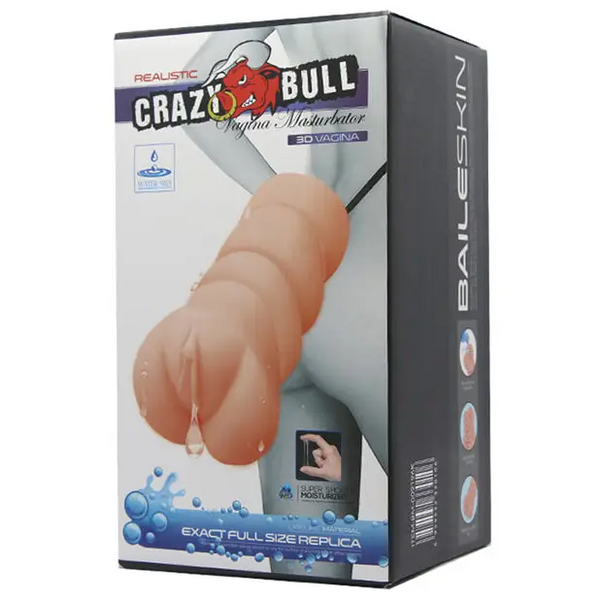 Crazy Bull No Lube Vagina Masturbator Sleeve - Ivory - Dolls & Masturbators