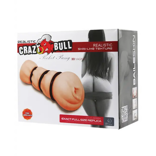 Crazy Bull Pocket Pussy Masturbator Sleeve - Ivory - Dolls & Masturbators